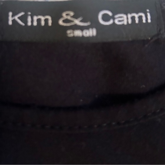 Kim & Cami Black Cold Shoulder Long Sleeve T-shirt - Picture 4 of 4